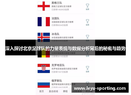 深入探讨北京足球队的力量表现与数据分析背后的秘密与趋势